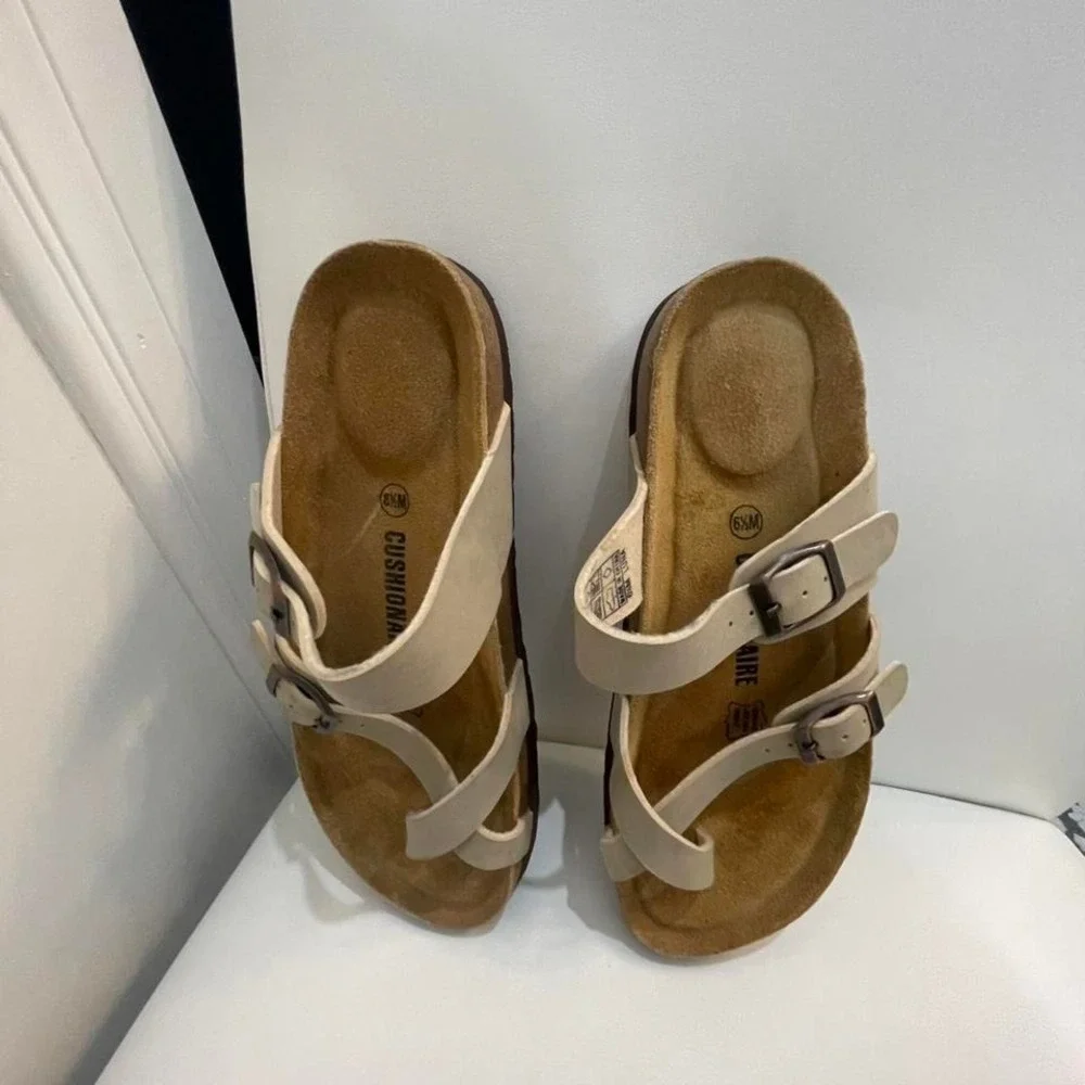 Women's Tan two straps‎ Sandals - Picture 2 of 7